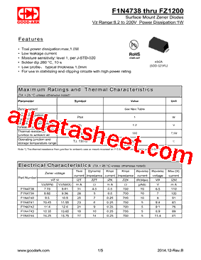 F1N4742型号图片