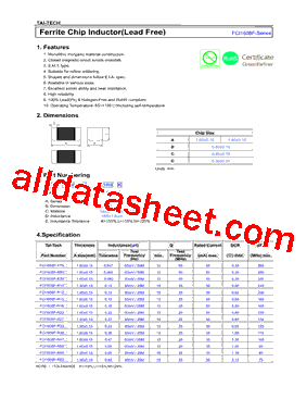 FCI1608F-R18K型号图片