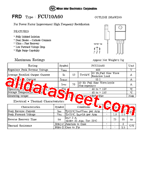 FCU10A60型号图片