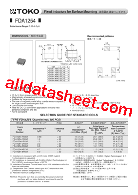 FDA1254-R68M型号图片