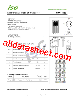 FDA44N50型号图片