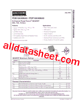 FDB10AN06A0型号图片