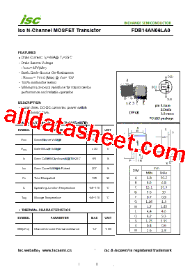 FDB14AN06LA0_F085型号图片