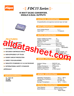 FDC15-24S15型号图片