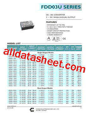 FDD03-05D2U型号图片