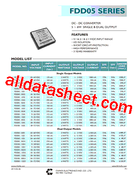 FDD05-15S4型号图片