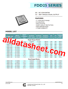 FDD25-03S2型号图片