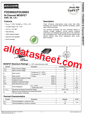 FDD5N53TF型号图片