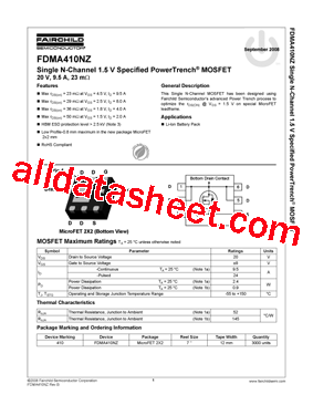 FDMA410NZ型号图片