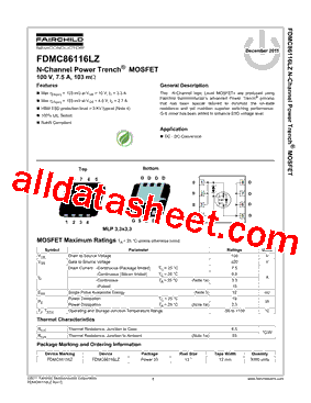 FDMC86116LZ型号图片