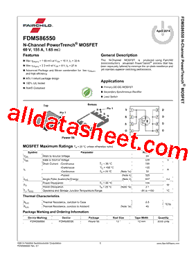 FDMS86550型号图片