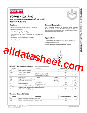 FDP085N10AF102型号图片