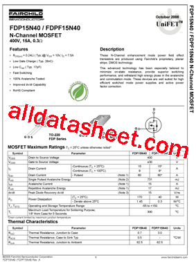 FDPF15N40型号图片