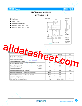 FDT86102LZ型号图片