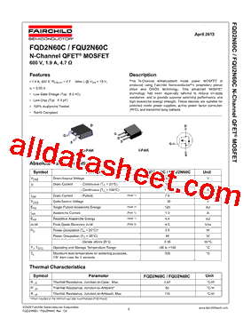 FDU2N60C型号图片