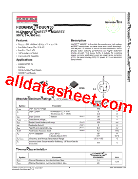 FDU6N50TU型号图片