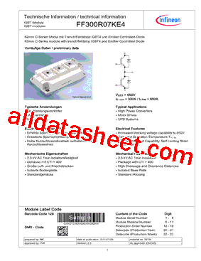 FF300R07KE4型号图片