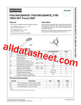 FGA15N120ANTDTU_F109型号图片