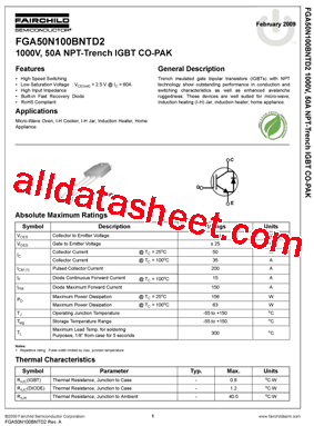 FGA50N100BNTD2型号图片