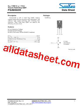 FGA65A3H型号图片