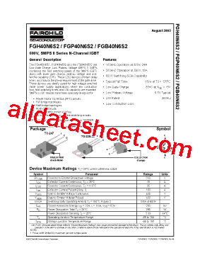 FGB40N6S2型号图片