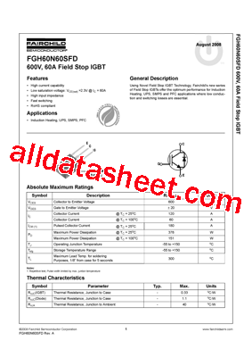 FGH60N60SFDTU型号图片