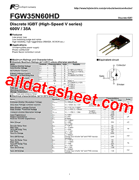 FGW35N60HD型号图片