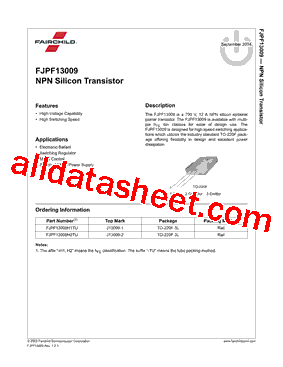 FJPF13009H1TU型号图片