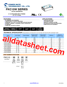 FKC15-24S12W型号图片