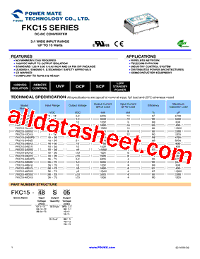 FKC15-24S3P3型号图片