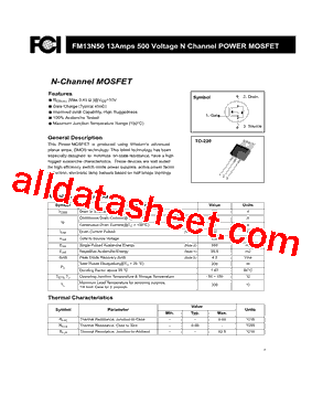 FM13N50型号图片