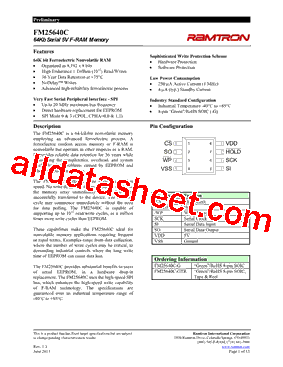 FM25640C型号图片
