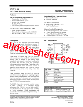 FM25L16-G型号图片