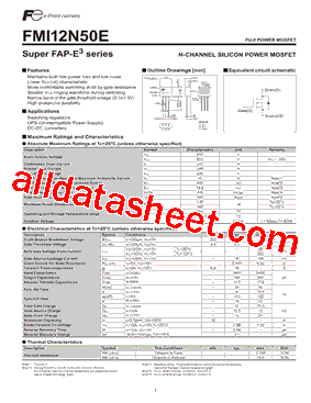 FMI12N50E型号图片