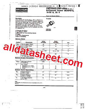 FMP20N05型号图片