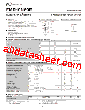 FMR19N60E型号图片