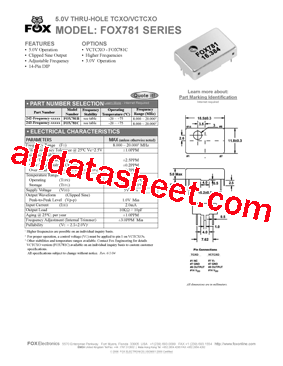 FOX781C型号图片