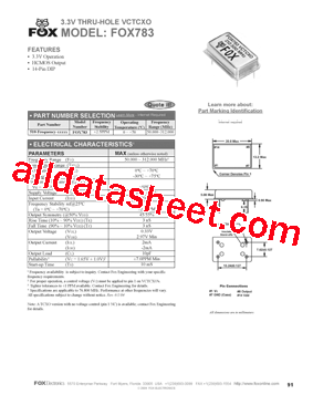 FOX783型号图片