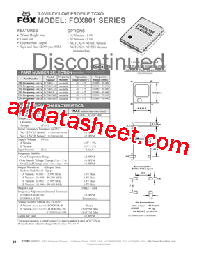 FOX801BH型号图片
