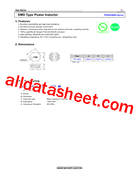 FPI0403BMV-101M型号图片