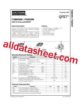 FQB6N90型号图片