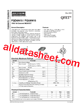 FQD6N15型号图片