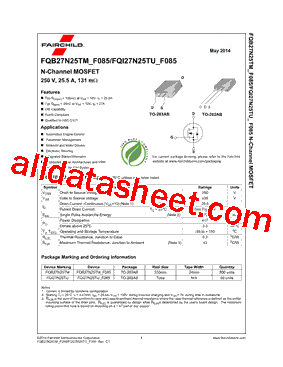 FQI27N25TU_F085型号图片