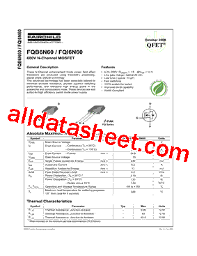 FQI6N60型号图片