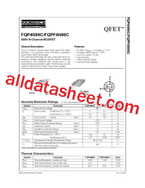 FQP4N90C型号图片