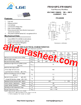 FR1020FC型号图片