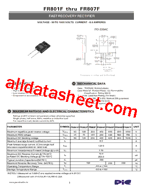 FR805F型号图片