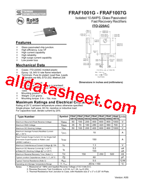 FRAF1002G型号图片