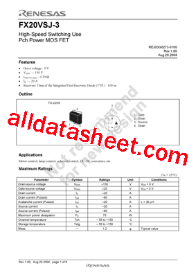 FS20VSJ-3-T11型号图片