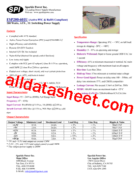 FSP200-601U型号图片